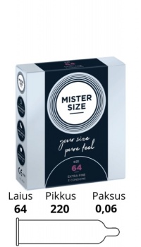 MISTER SIZE 64MM CONDOMS 3PCS