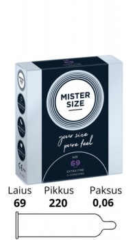 MISTER SIZE 69MM CONDOMS 3PCS