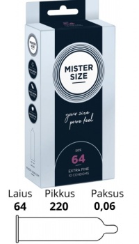 MISTER SIZE 64MM CONDOMS 10PCS