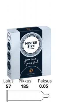 MISTER SIZE 57MM CONDOMS 3PCS
