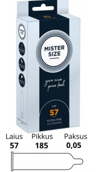 MISTER SIZE 57MM CONDOMS 10PCS