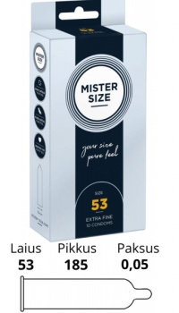 MISTER SIZE 53MM CONDOMS 10PCS