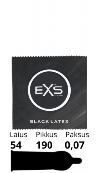 EXS BLACK LATEX CONDOM 1 TK.