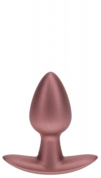 SMOOTH SILICONE ANAL PLUG ROSE GOLD L