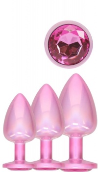 PARIS COLLECTION - METAL ANAL PLUG SET PINK