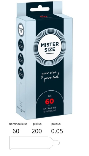 MISTER SIZE 60MM CONDOMS 10PCS
