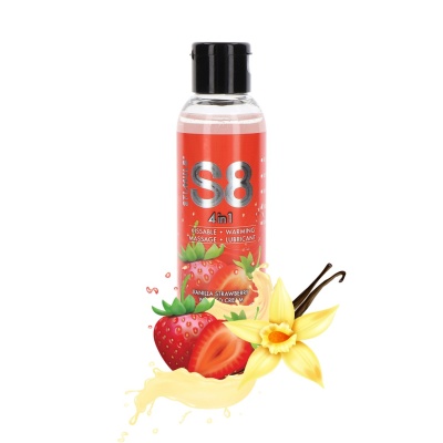 S8 4IN1 STRAWBERRY VANILLA WARMING LUBE 125ML