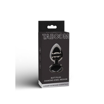 BUTT PLUG WITH BLACK DIAMOND JEWEL M
