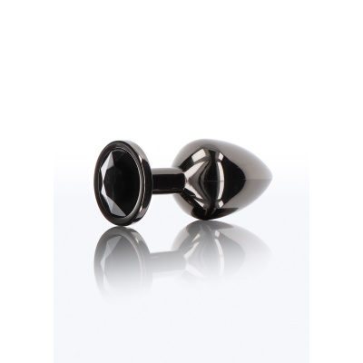BUTT PLUG WITH BLACK DIAMOND JEWEL L