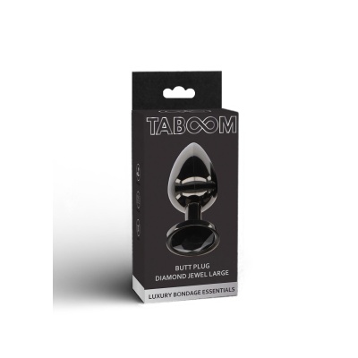 BUTT PLUG WITH BLACK DIAMOND JEWEL L