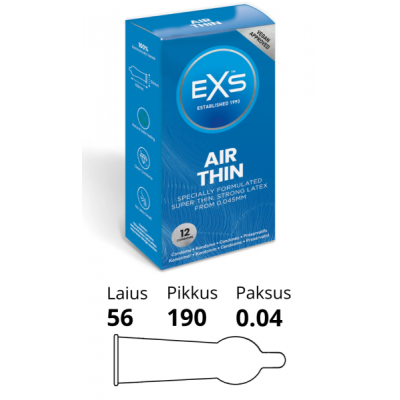 EXS AIR THIN CONDOMS 12 TK.
