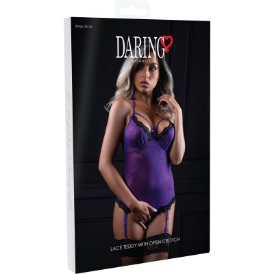 LACE TEDDY WITH OPEN CROTCH S/M