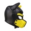 PUPPY PLAY DOG MASK BLACK/YELLOW