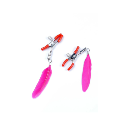 EXCLUSIVE NIPPLE CLAMPS 12 FEAHER PINK