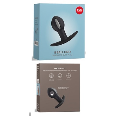 F B-BALL UNO BUTT PLUG BLACK