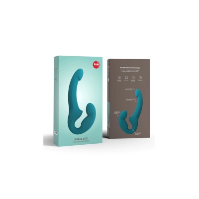 F SHARE LITE DOUBLE DILDO SEA BLUE