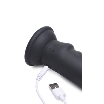 E-STIM SILICONE VIBR DILDO ZEUS W. REMOTE