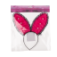 PLASTIC HAIRBAND, BACHELORETTE BUNNY WITH PEARLS