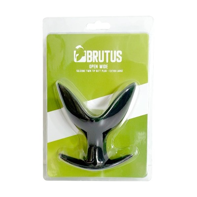 BRUTUS OPEN WIDE - SILICONE TWIN TIP BUTT PLUG XL