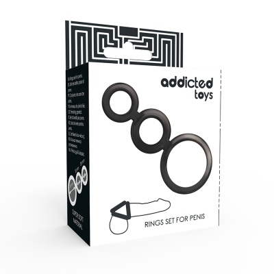 ADDICTED TOYS RINGS SET FOR PENIS - SMOKE