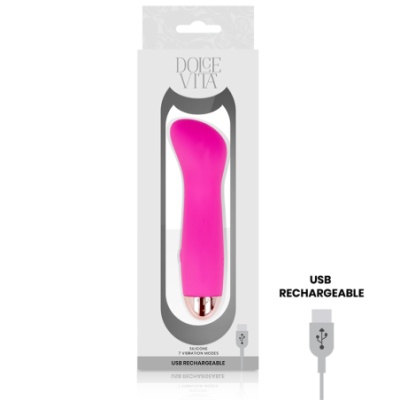 DOLCE VITA RECHARGEABLE VIBRATOR ONE PINK 7 SPEED