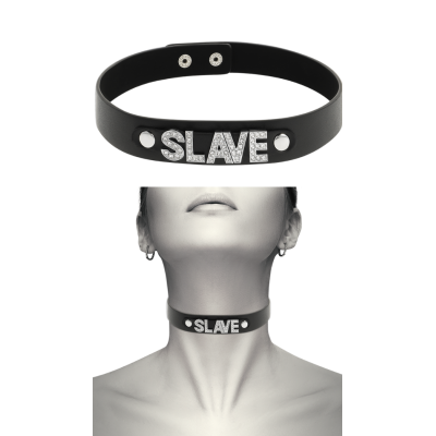 COQUETTE CHIC DESIRE CHOKER VEGAN LEATHER - SLAVE