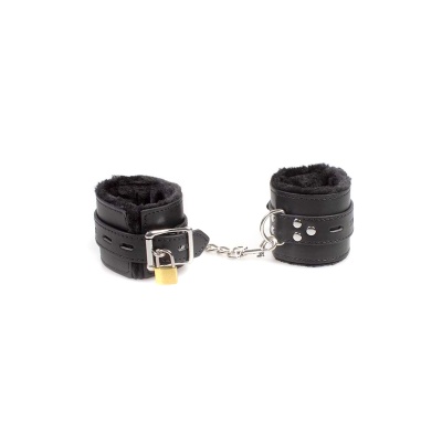 SECRETPLAY BLACK BONDAGE HANDCUFFS - BDSM COLLECTION 