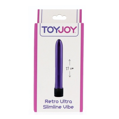 RETRO SLIMLINE VIBRATOR 17CM PURPLE