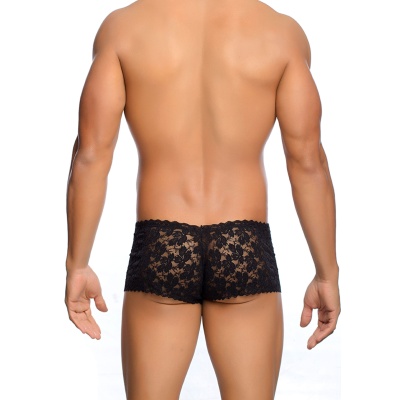 ROSE LACE BOY SHORT S/M