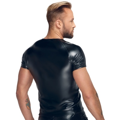 NOIR WETLOOK SHIRT SIZE XL