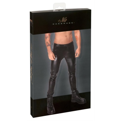 NOIR WETLOOK TROUSERS SIZE XL
