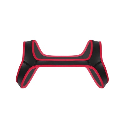 PUPPY PLAY NEOPRENE HARNESS – RED/BLACK