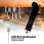 DOLCE VITA RECHARGEABLE VIBRATOR TWO BLACK 7 SPEED