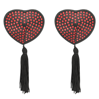 COQUETTE NIPPLE COVERS BLACK/RED