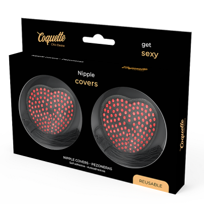 COQUETTE NIPPLE COVERS BLACK/RED