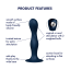 SATISFYER DOUBLE BALL-R DARK BLUE