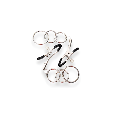 KINKY PLEASURE NIPPLE CLAMP TRIPPLE O'RING KINKY PLEASURE NIPPLE CLAMP TRIPPLE O'RING