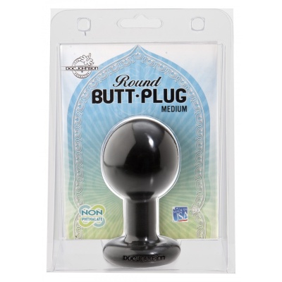 ROUND BUTTPLUG MEDIUM BLACK