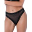 MESH THONG WITH RUCHED-BACK S/M