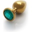 ROUND GEM GOLD/GREEN M