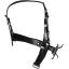 HEAD HARNESS WITH SPIDER GAG AND NOSE HOOKS
