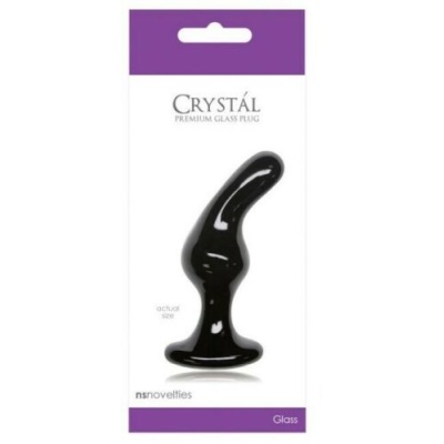 CRYSTAL GLASS PLUG BLACK