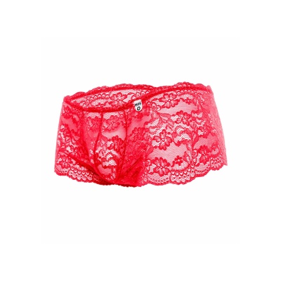 ROSE LACE BOY SHORT RED