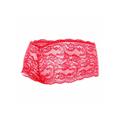 ROSE LACE BOY SHORT RED