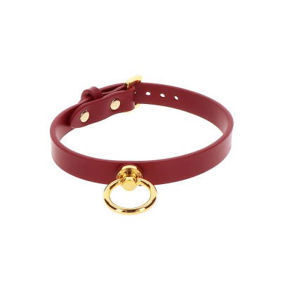O-RING COLLAR RED+GOLD TABOOM LUXURY