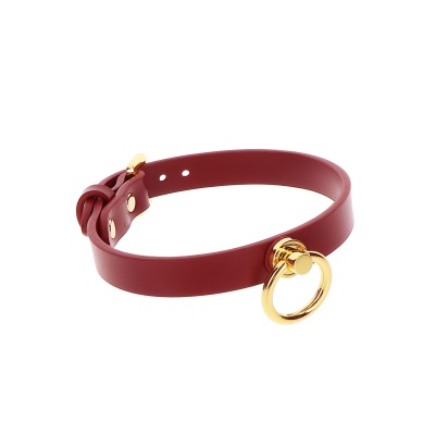 O-RING COLLAR RED+GOLD TABOOM LUXURY