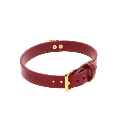 O-RING COLLAR RED+GOLD TABOOM LUXURY