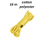 ROPE 10M COTTON-POLYESTER YELLOW - BOUNDLESS