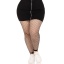 PLUS SIZE FISHNET FOOTLESS TIGHTS