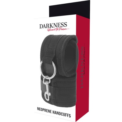 DARKNESS NEOPRENE HANDCUFFS WITH VELCRO
